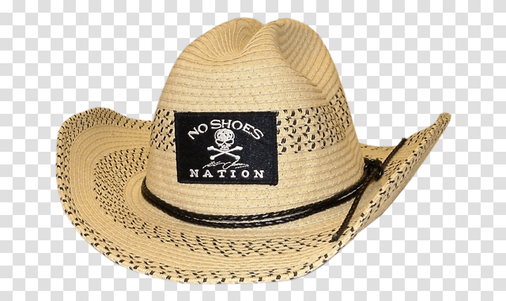 No Shoes Nation Straw Hat, Apparel, Cowboy Hat, Sun Hat Transparent Png