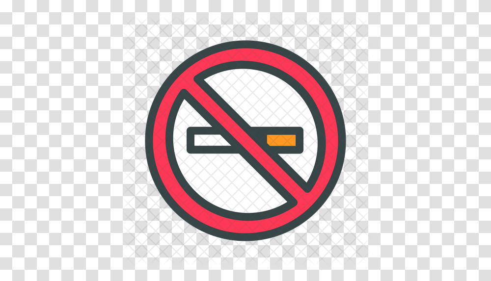 No Smoking Icon Circle, Logo, Symbol, Road Sign, Grille Transparent Png