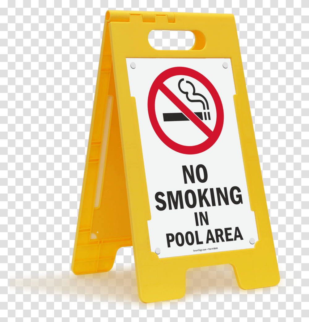 No Smoking In Pool Area Floor Sign Sku Sf0656 No Smoking In This Area Sign, Symbol, Fence, Barricade Transparent Png
