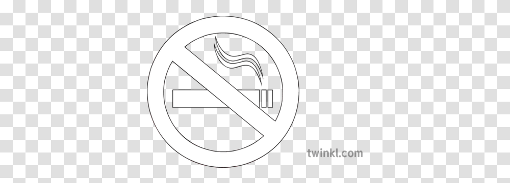 No Smoking Sign Black And White 1 Illustration Twinkl Circle, Symbol, Logo, Trademark, Road Sign Transparent Png