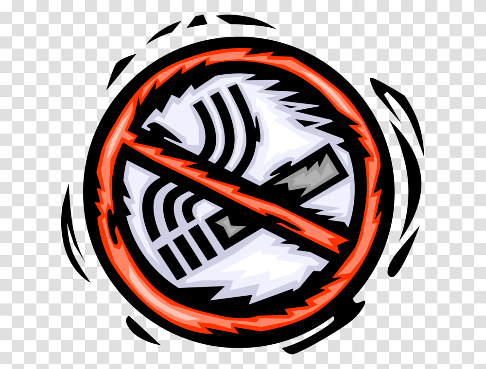 No Smoking Sign Image Illustration Of Or Download, Helmet, Hand, Sport Transparent Png