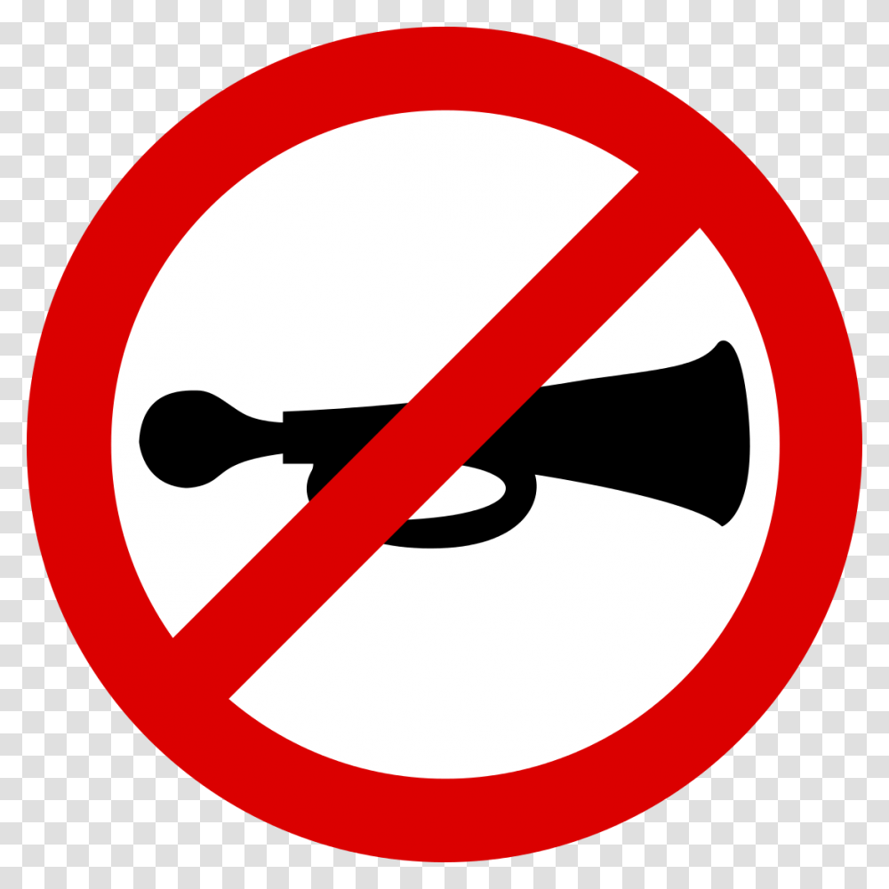 No Sounding Of Vehicle Horn Do Not Sound Horn, Road Sign, Stopsign Transparent Png