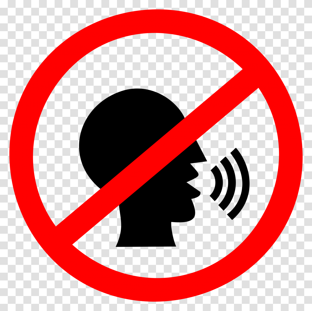 No Talking Sign Icons, Road Sign, Stopsign Transparent Png