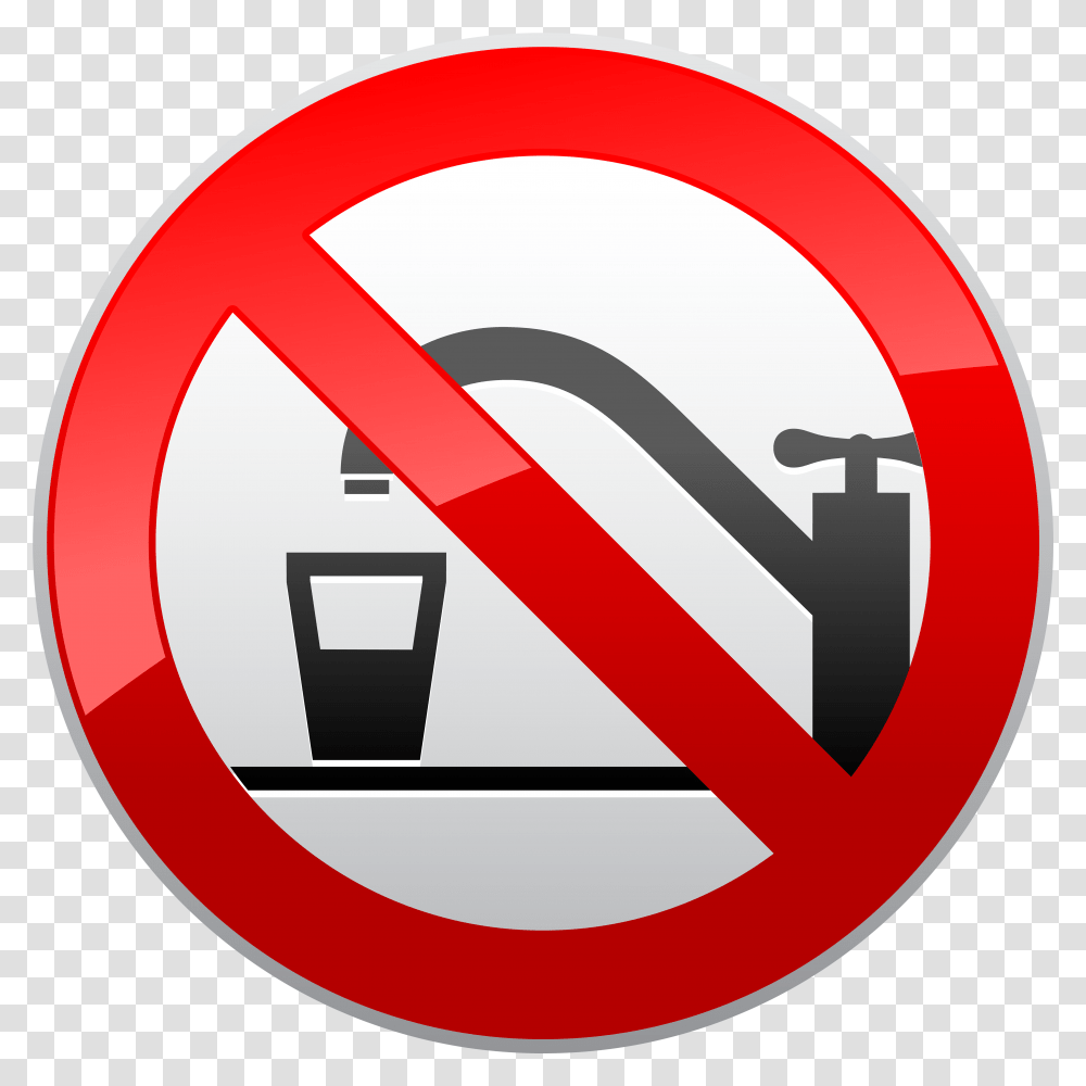 No Tap Water Bad Clipart Amp Clip Art Images No Camping Sign, Road Sign, Rug, Stopsign Transparent Png