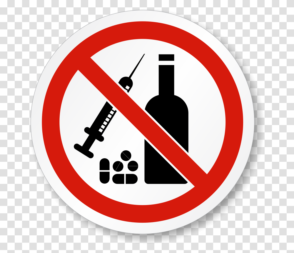 No To Drugs Clipart, Road Sign, Stopsign Transparent Png