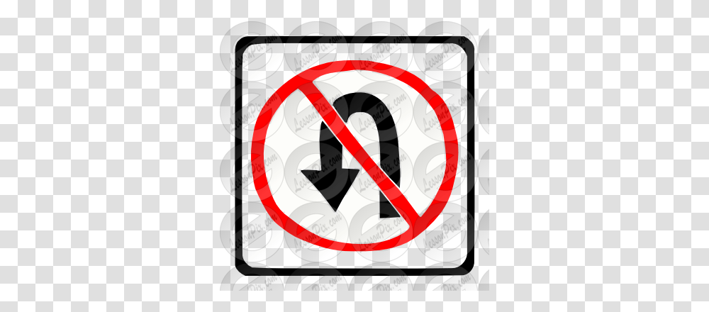 No U Turn Stencil For Classroom Therapy Use, Number, Sign Transparent Png