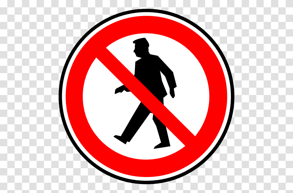 No Walking Pedestrians Clip Art Free Vector, Person, Human, Road Sign Transparent Png