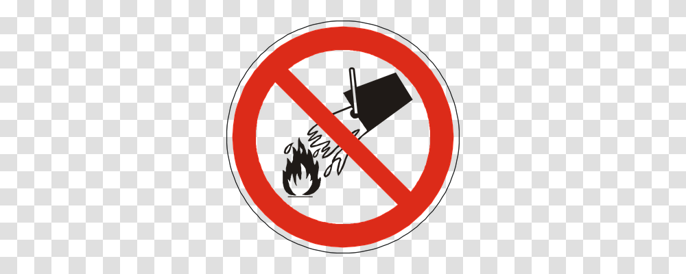 No Water On Fire Symbol, Road Sign, Stopsign Transparent Png