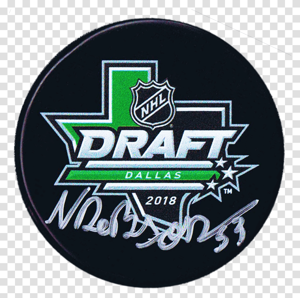 Noah Dobson New York Islanders Autographed 2018 Nhl Nhl Draft Lottery 2018, Label, Logo Transparent Png