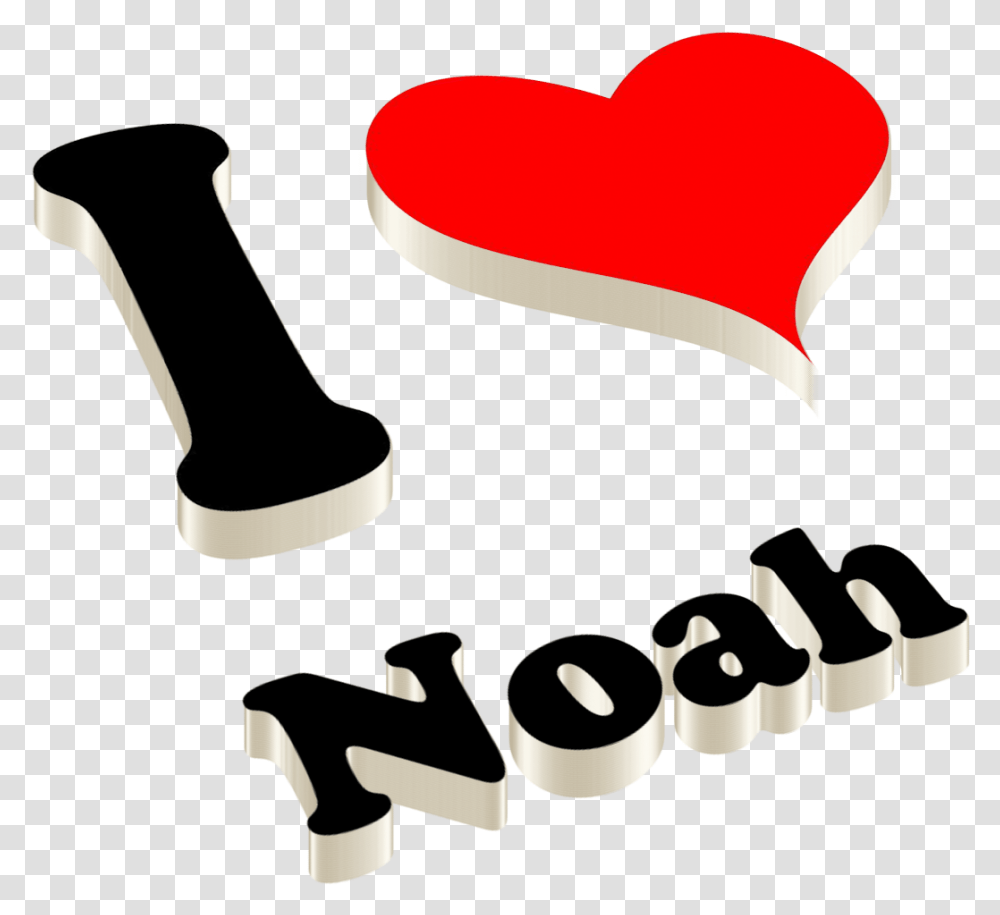 Noah Heart Name Noah Name Tag, Hand, Stencil Transparent Png