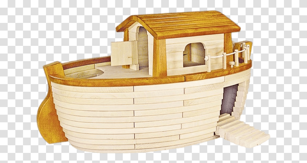 Noah's Ark Toy Replica Noah's Ark, Wood, Plywood, Bathtub, Furniture Transparent Png