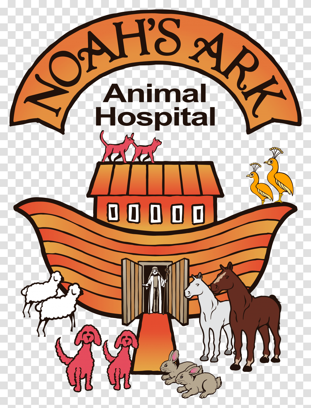 Noahquots Ark Animal Hospital Noah's Ark Clip Art Dog And Cat, Poster, Advertisement, Flyer, Paper Transparent Png