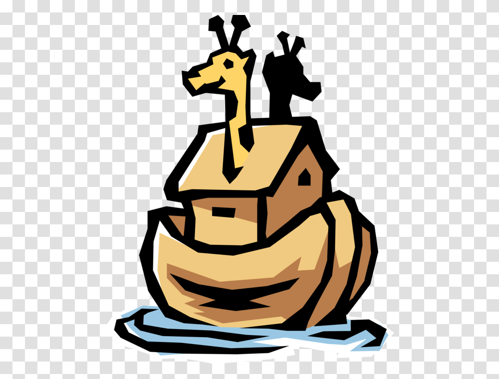 Noahs Ark Biblical Story With Animals, Label, Outdoors, Nature Transparent Png