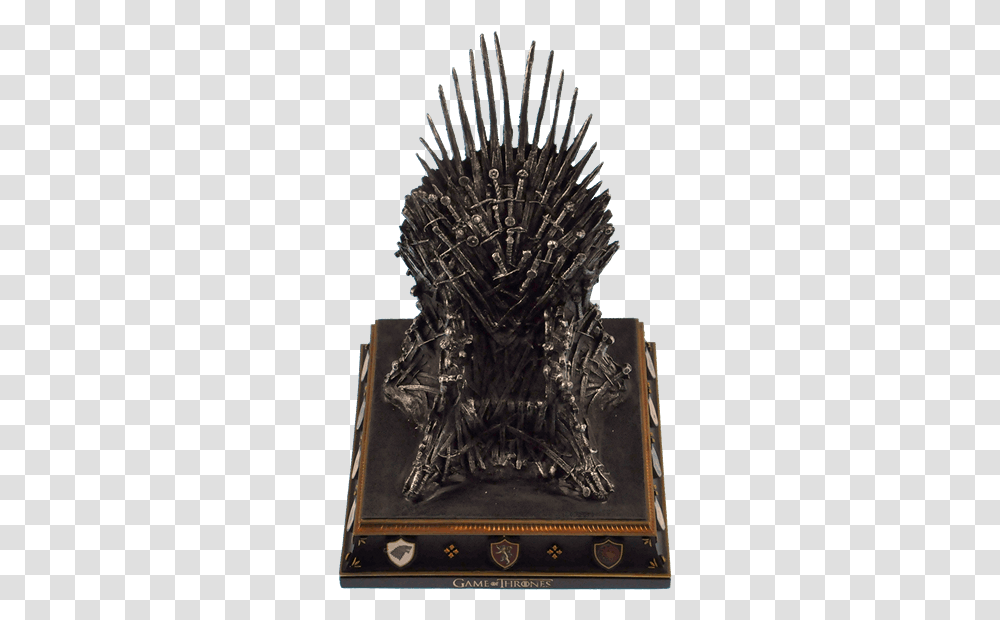 Noble Collection Iron Throne Bookend Trono De Game Of Thrones, Furniture, Chair, Bronze Transparent Png