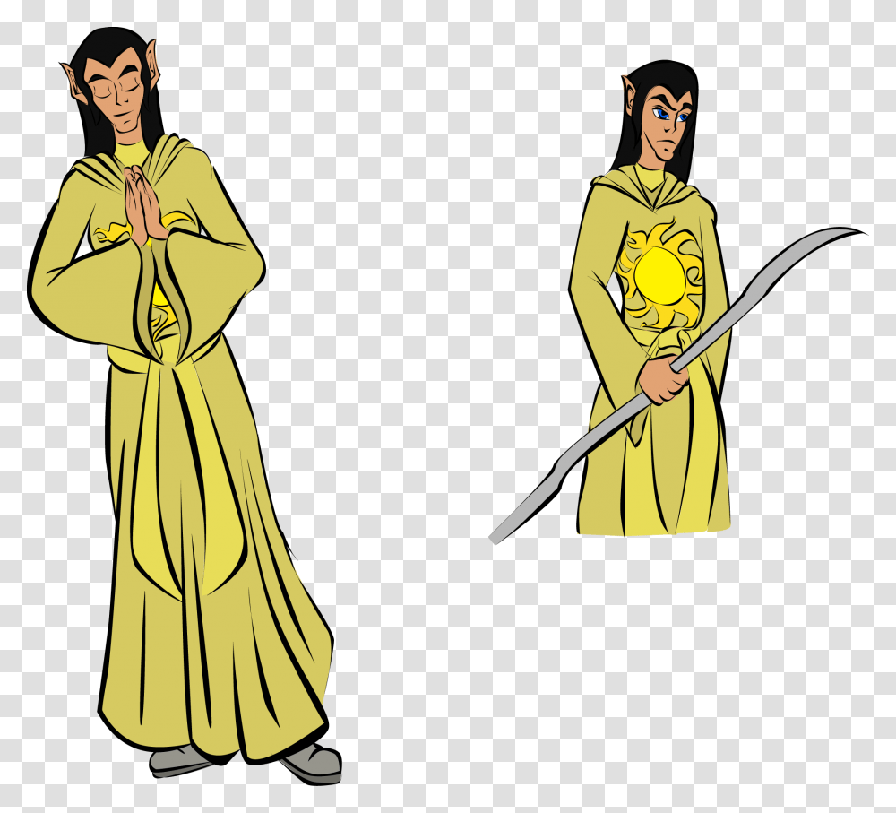 Noble Priest Of Durag Worshiping The Light Of Life Illustration, Person, Female, Coat Transparent Png