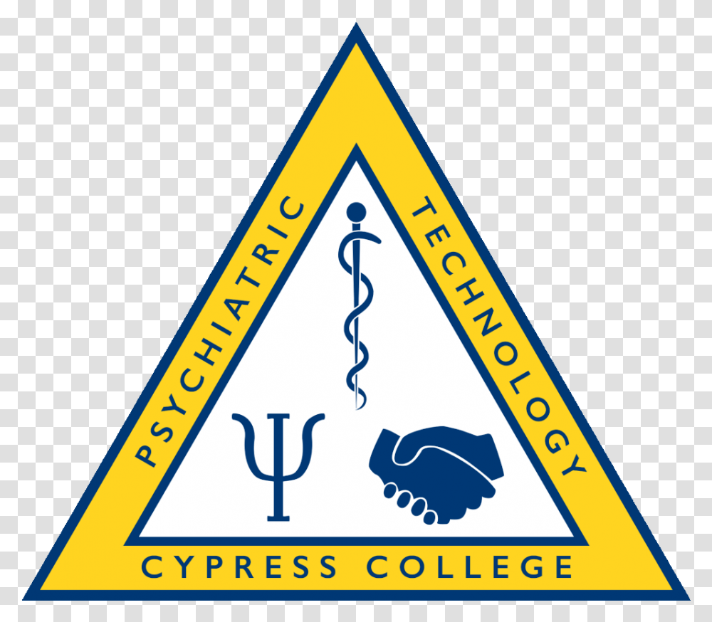 Nocturnalwounds Cypress College Logo, Triangle, Symbol, Road Sign, Arrowhead Transparent Png