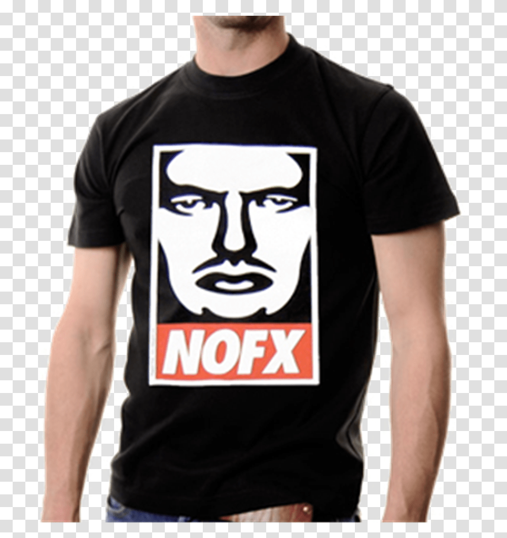 Nofx Obey T Nofx T Shirt Obey, Clothing, Apparel, T-Shirt, Person Transparent Png