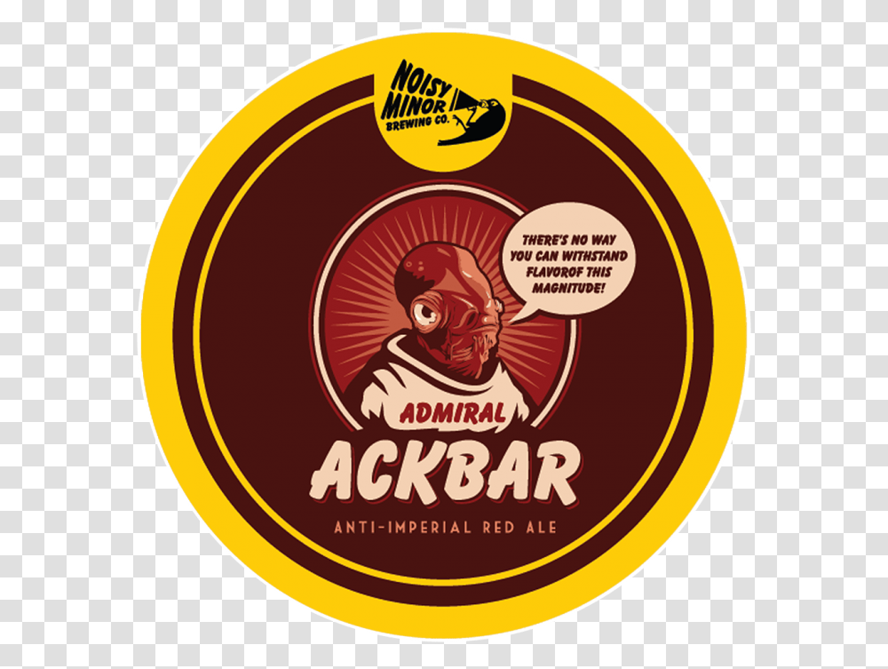 Noisy Minor Admiral Ackbar, Label, Sticker, Logo Transparent Png