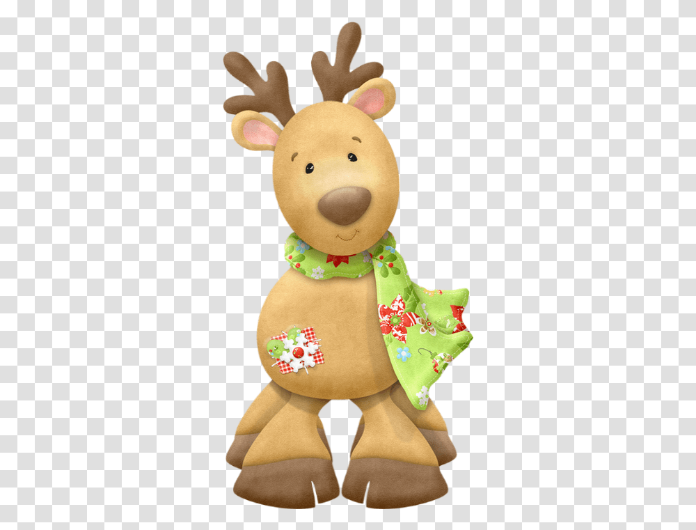 Nol Renne Tube Christmas Reindeer Clipart Reindeer Cute Christmas Clipart, Toy, Plush, Doll, Teddy Bear Transparent Png