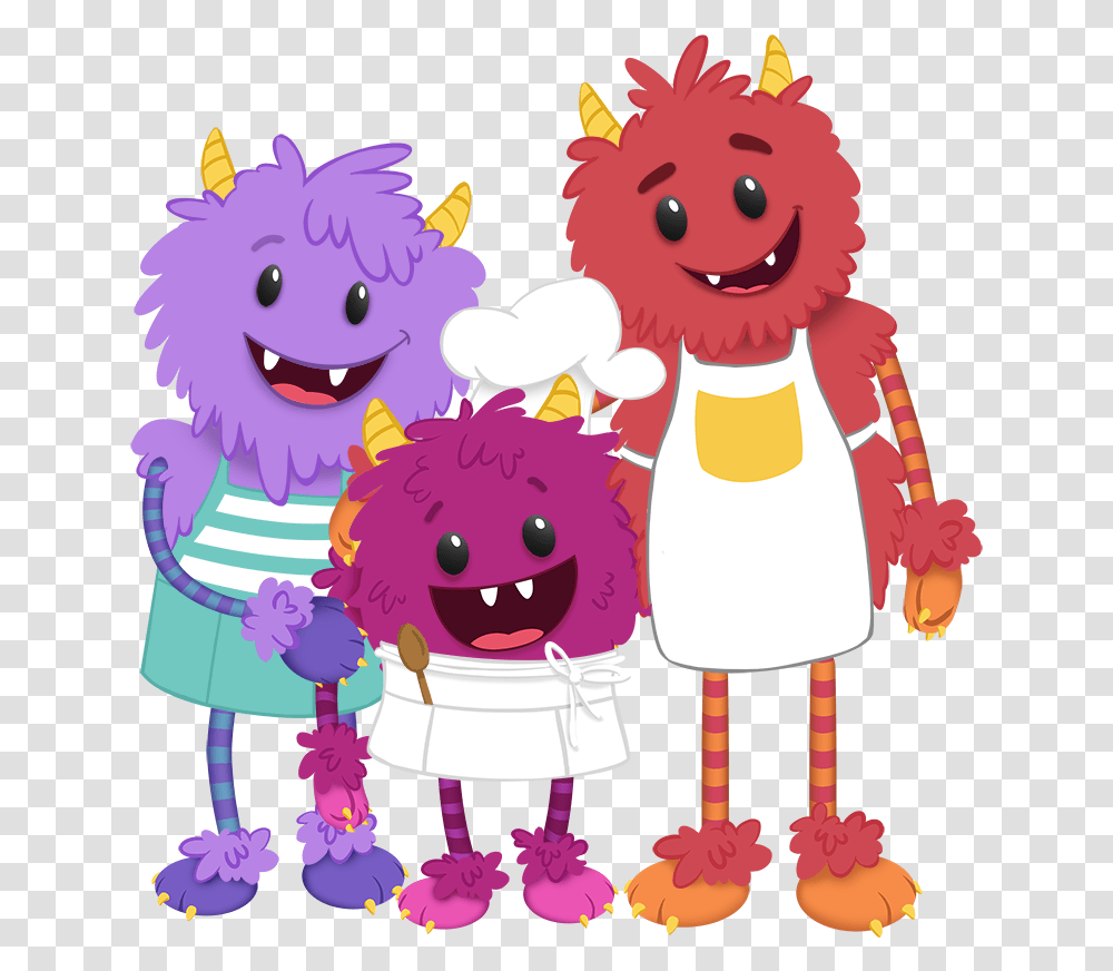Nomster Family Nomste Rchef Cartoon, Mascot, Performer, Long Sleeve Transparent Png