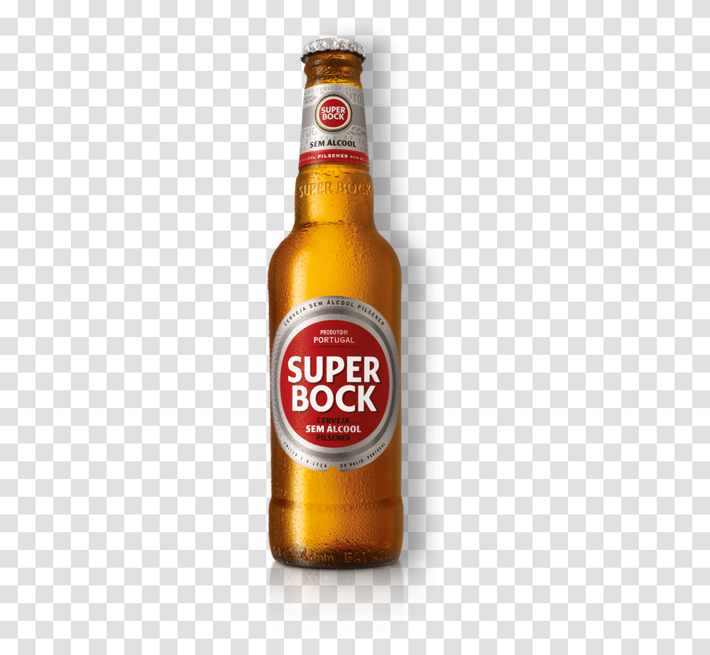Non Alcoholic Super Bock Cerveza Portugal Super Bock, Beer, Beverage, Drink, Bottle Transparent Png