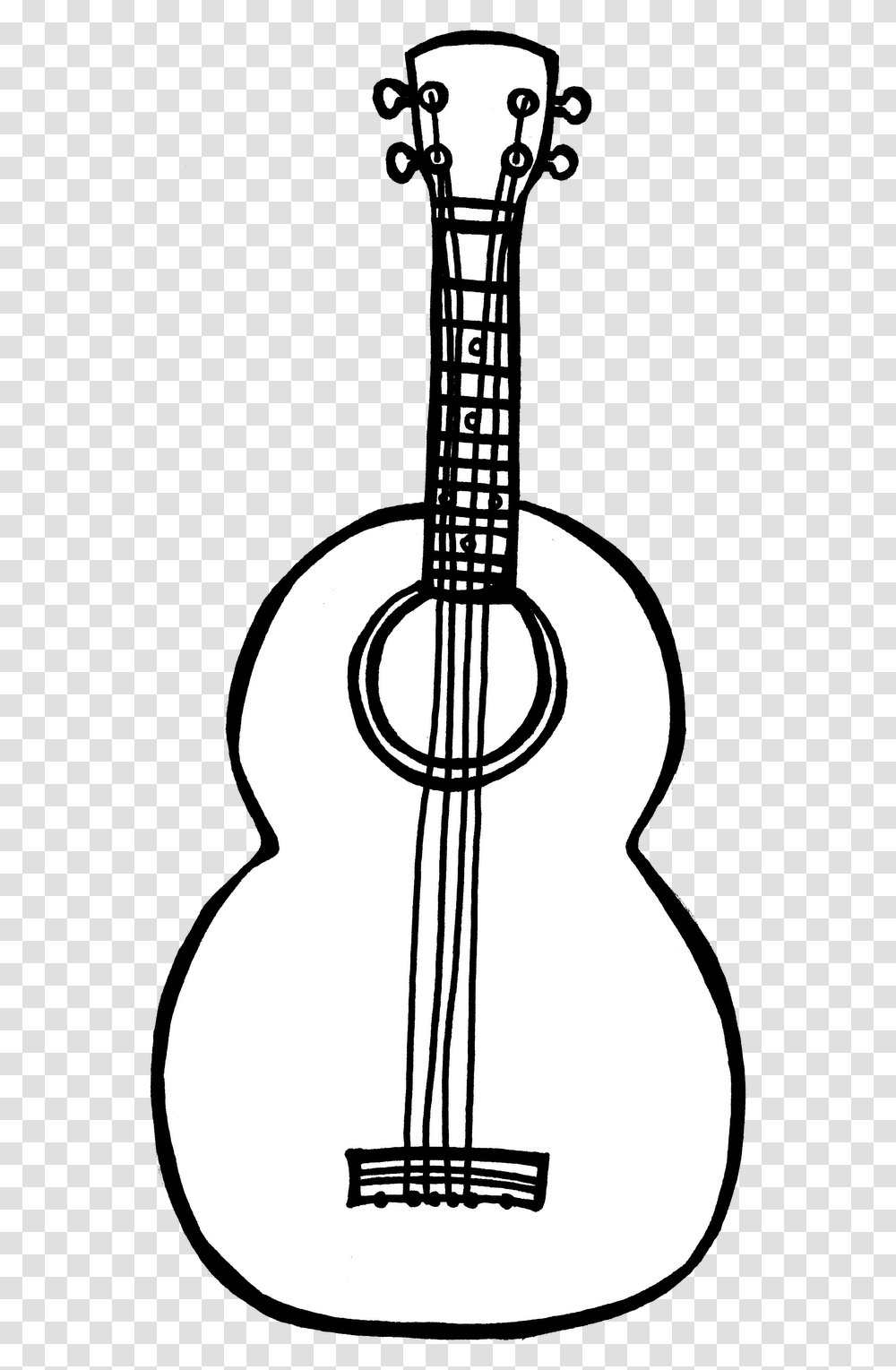 Non Living Things Clipart Black And White, Musical Instrument, Leisure Activities, Guitar, Lamp Transparent Png