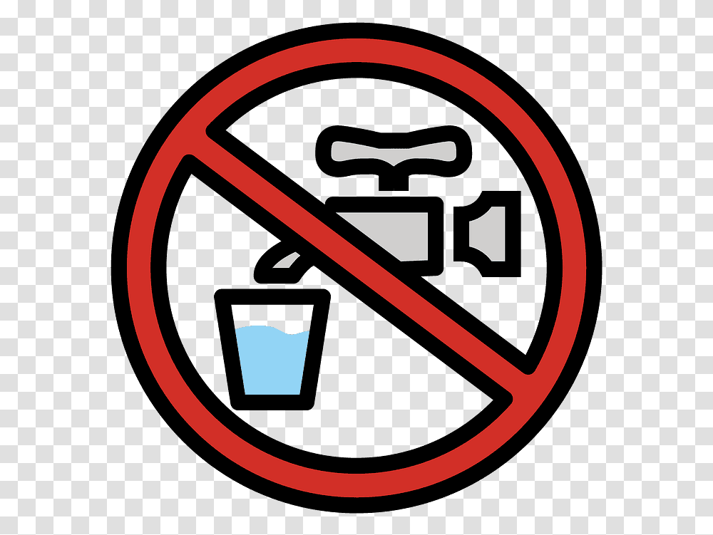 Non Non Potable Water Sign, Symbol, Logo, Trademark, Light Transparent Png