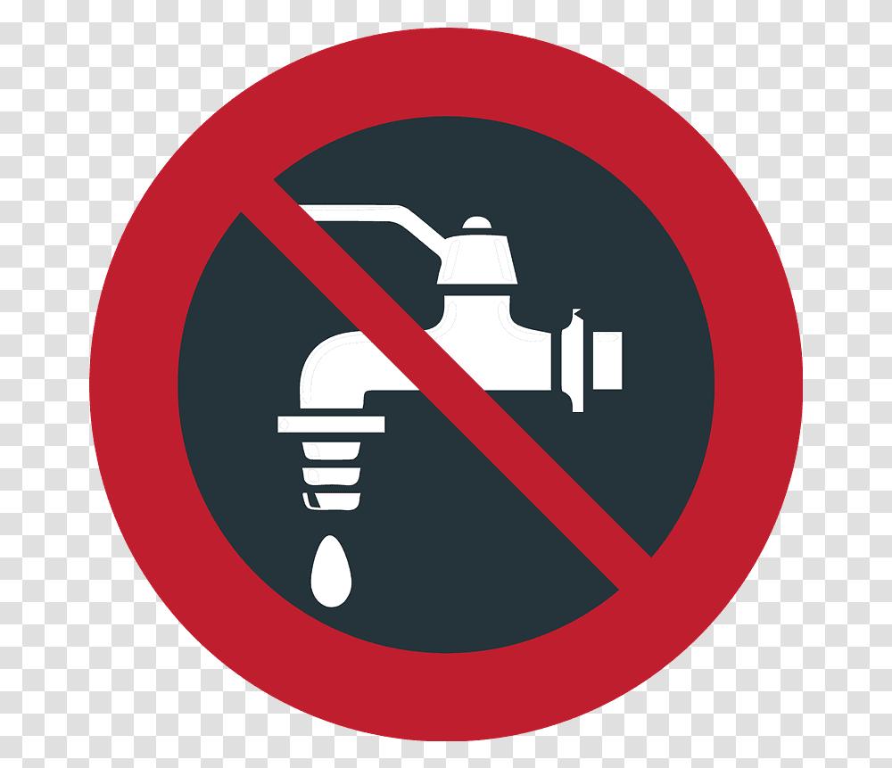 Non Potable Water Emoji Clipart Free Download, Symbol, Sign, Road Sign, Light Transparent Png