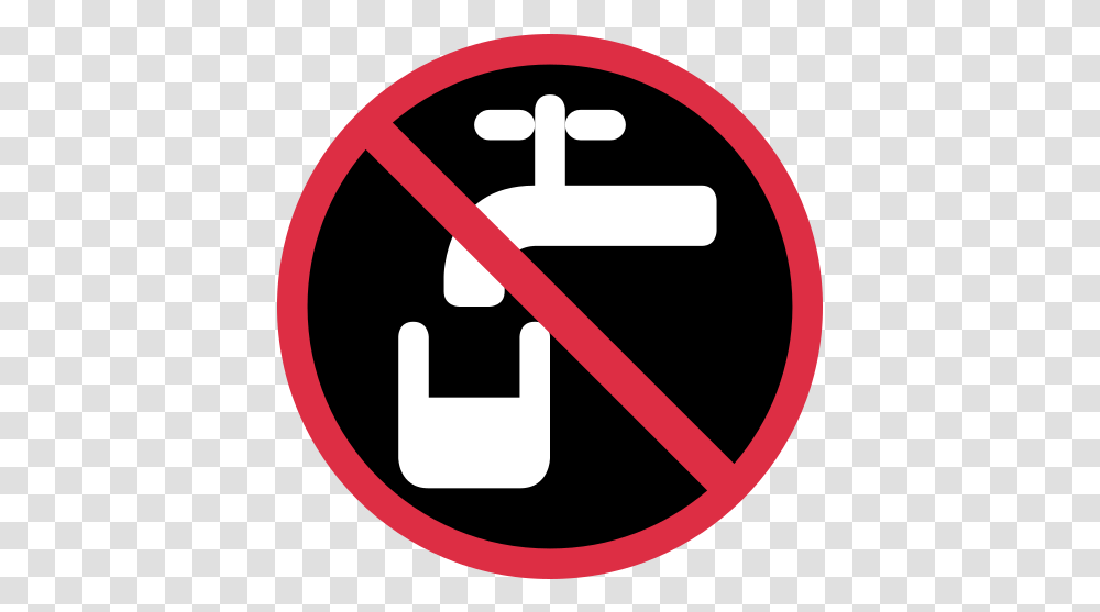 Non Potable Water Emoji Meaning With Pictures From A To Z Non Potable Water Symbol, Sign, Road Sign Transparent Png