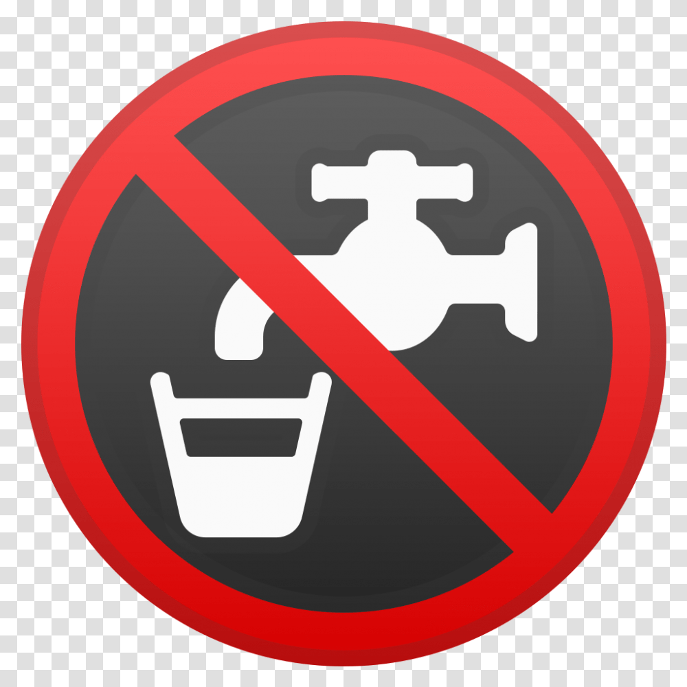 Non Potable Water Icon Noto Emoji Symbols Iconset Google Non Potable Water Emoji, Label, Text, Hardhat, Helmet Transparent Png
