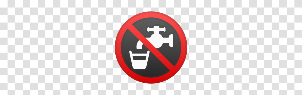 Non Potable Water Icon Noto Emoji Symbols Iconset Google, Sign, Road Sign, Seat Belt, Accessories Transparent Png