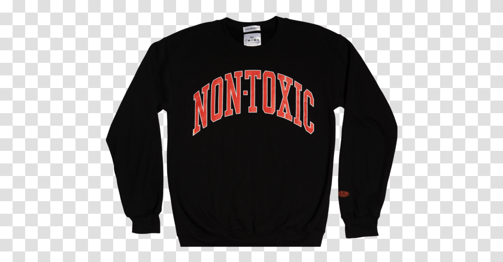 Non Toxic Crewneck In Black Long Sleeved T Shirt, Apparel, Sweatshirt, Sweater Transparent Png