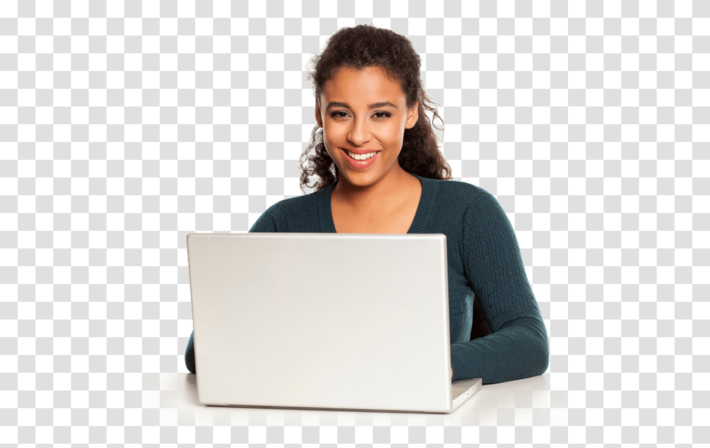 Non Traditional High School Student Working On Laptop Student In Laptop, Pc, Computer, Electronics, Person Transparent Png