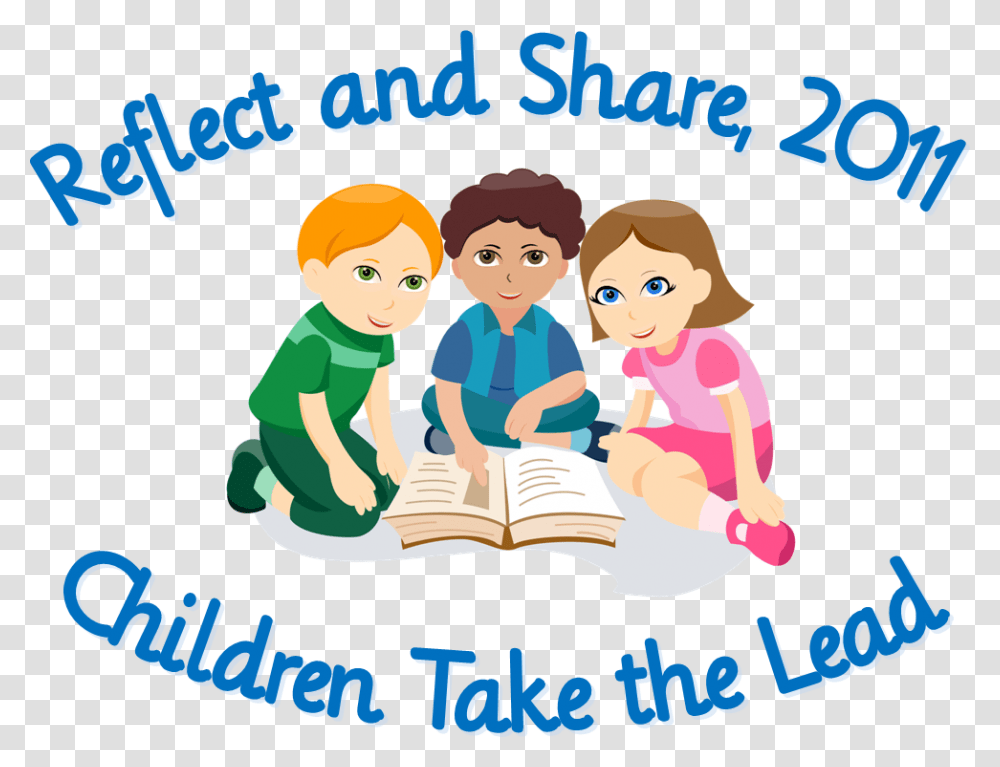 None Children Reading Books Together, Person, Human, Advertisement, Poster Transparent Png
