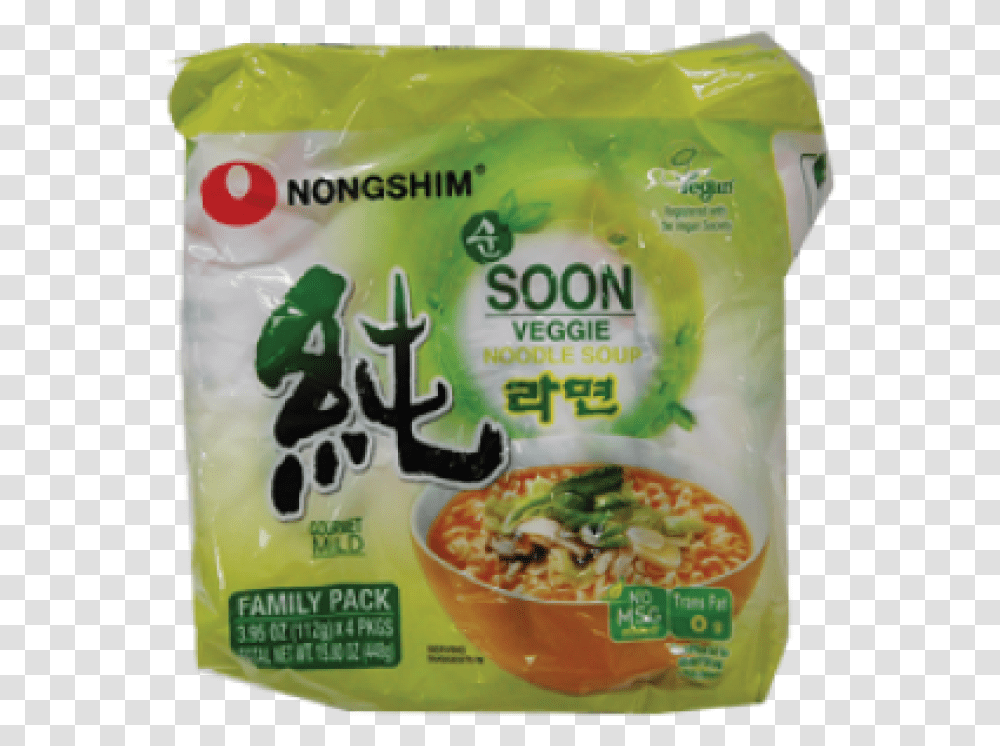 Nongshim Soon Veggie Noodle Soup, Plant, Dish, Meal, Food Transparent Png