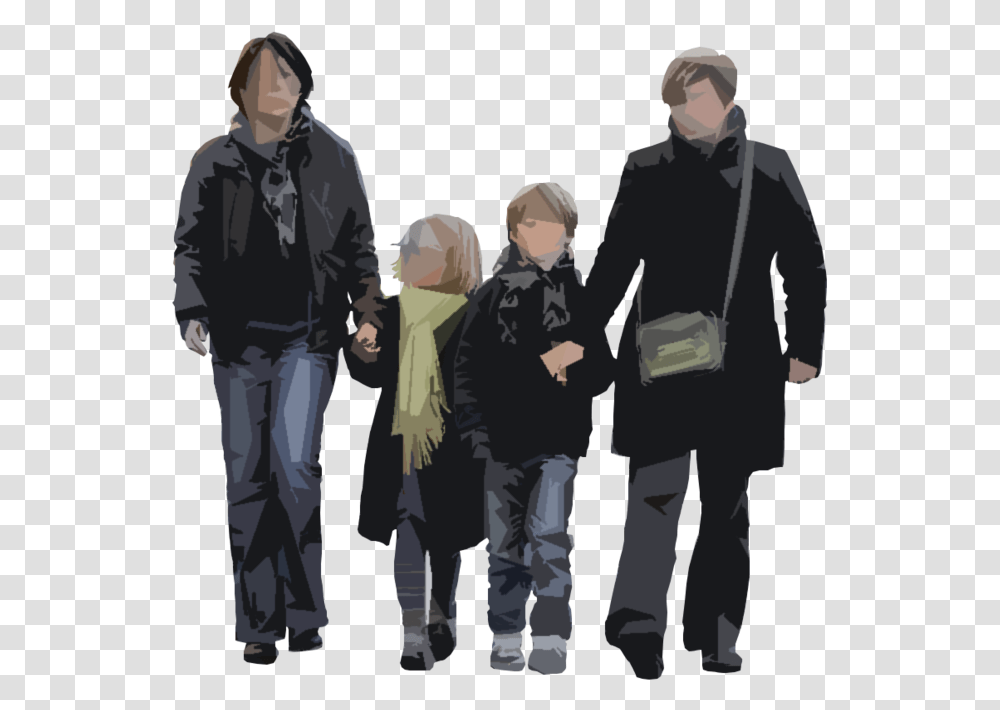 Nonscandinavia Many Walking People, Person, Standing, Coat Transparent Png