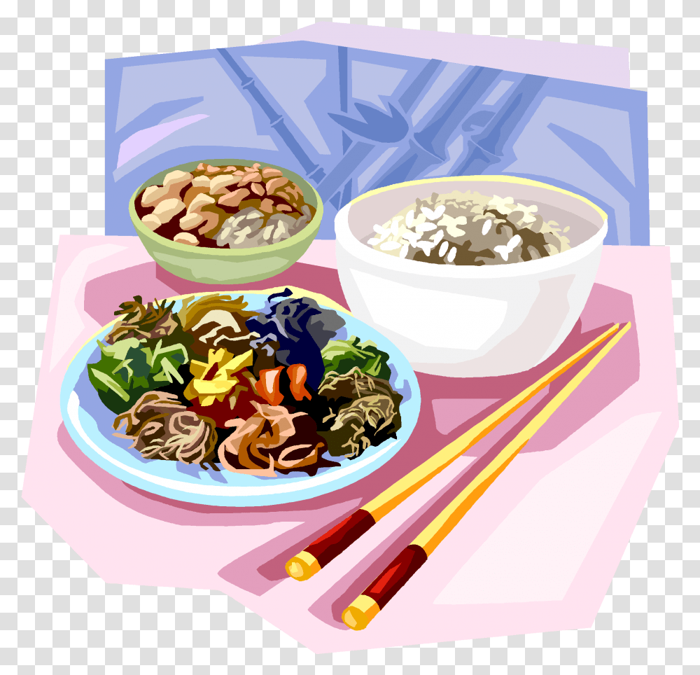 Noodles Clipart Dinner Chinese Asian Clip Art, Plant, Food, Bowl, Nut Transparent Png