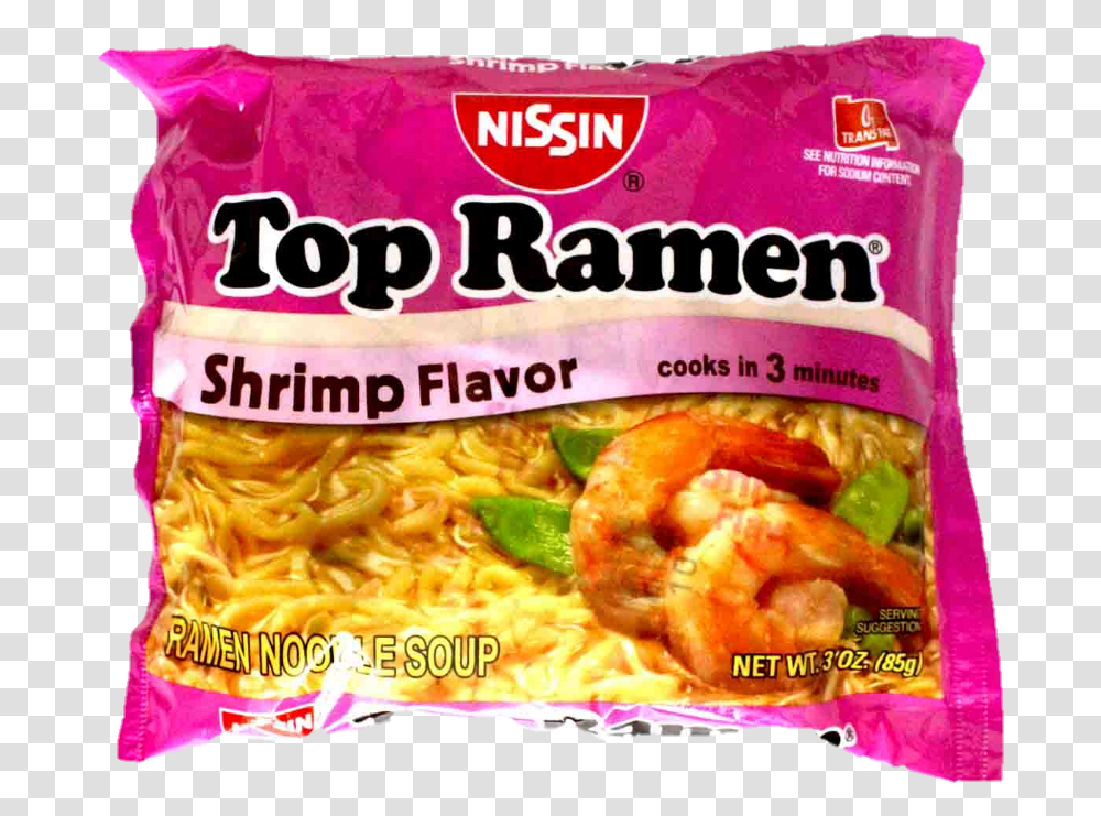Noodles Topramen Ramen Seafood Shrimp Food Snacks Top Ramen Shrimp Flavor, Pasta, Plant Transparent Png