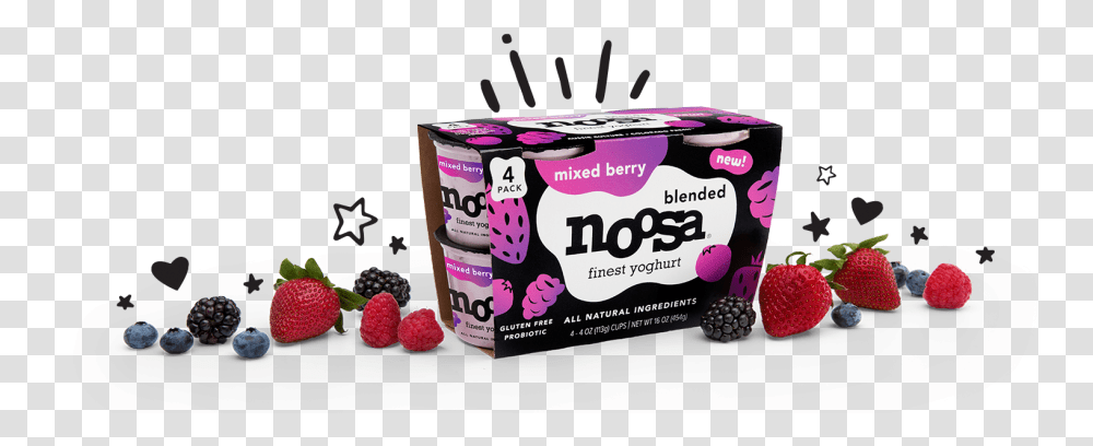 Noosa Yogurt Mixed Berry, Food, Raspberry, Fruit, Plant Transparent Png