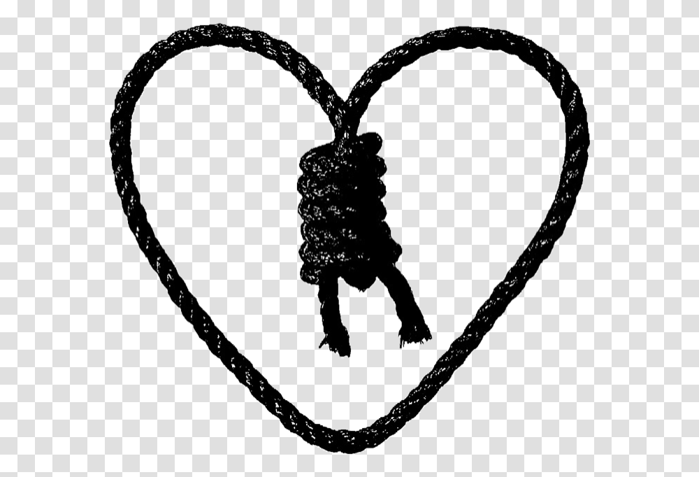 Noose Heart Black Freetoedit Illustration, Emblem, Person, Human Transparent Png