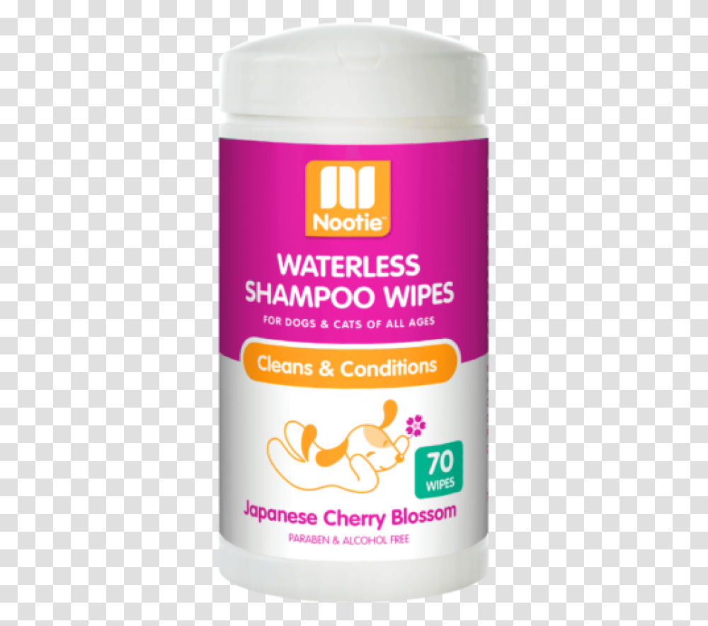 Nootie Waterless Shampoo Wipes, Bottle, Sunscreen, Cosmetics, Label Transparent Png