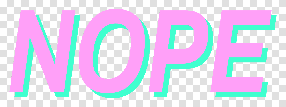Nope Aesthetic Blue Green Pink Text High Quality Resolu Colorfulness, Number, Symbol, Purple, Alphabet Transparent Png