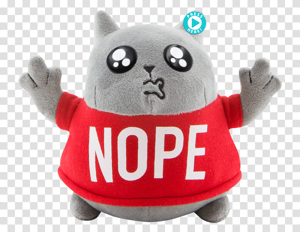 Nope Cat Exploding Kittens, Toy, Plush, Figurine Transparent Png