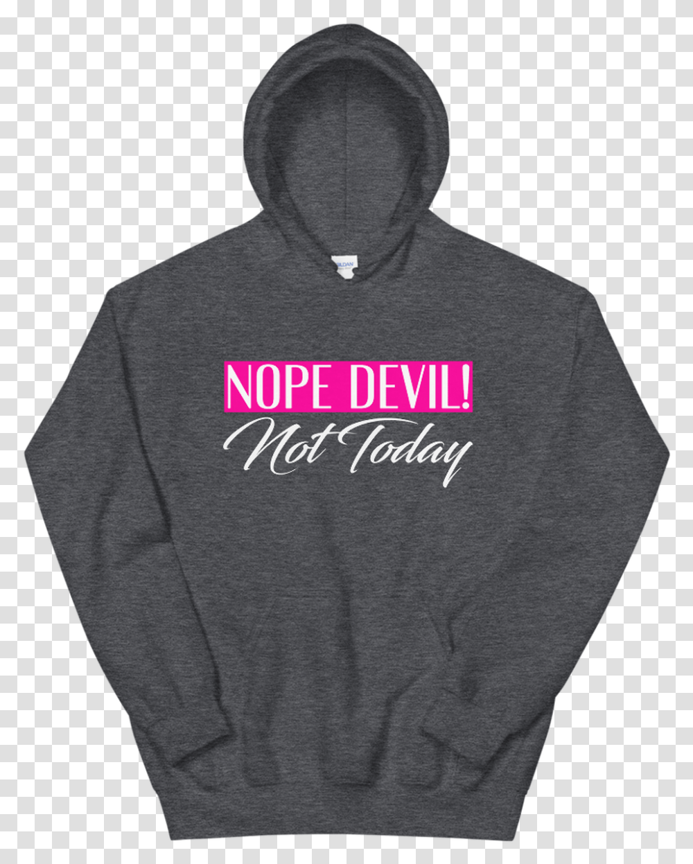 Nope Devil Pink Unisex Hoodie, Clothing, Apparel, Sweatshirt, Sweater Transparent Png