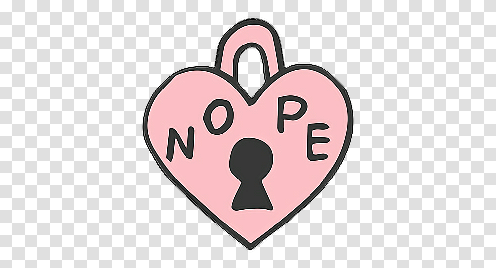 Nope Sticker Candado, Heart, Security Transparent Png
