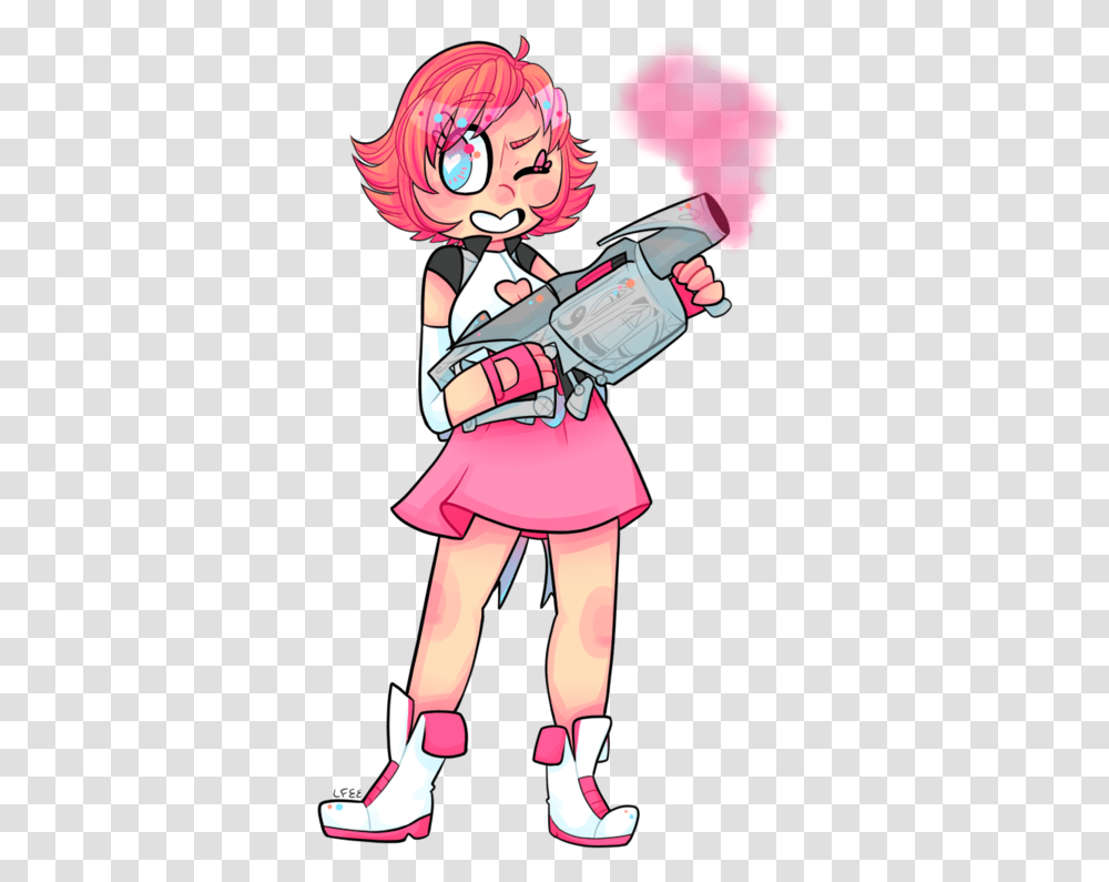 Nora Valkyrie Clothing Pink Facial Expression Human Cartoon, Person, Costume, Chain Saw, Tool Transparent Png