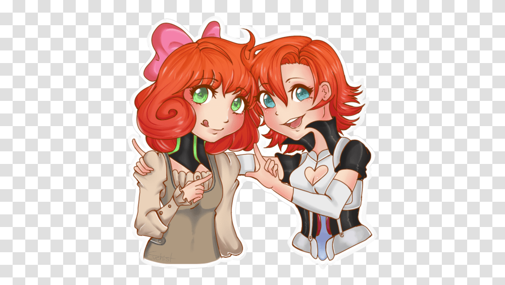 Nora Valkyrie Ginger Snap Red Cartoon Vertebrate Human Nora And Penny Rwby, Person, Face, Drawing, Hug Transparent Png