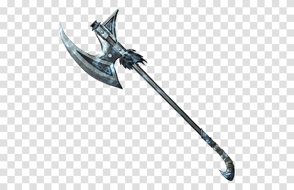 Nordic Battleaxe Of Ice Skyrim Wiki Skyrim Battle Axe, Weapon, Weaponry, Sword, Blade Transparent Png
