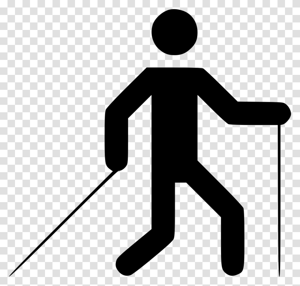 Nordic Walking Icon Free Download, Pedestrian, Silhouette, Sign Transparent Png