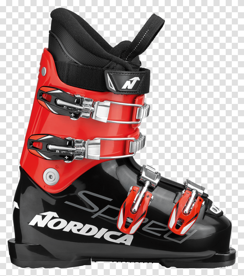Nordica Ski Boots Red And Black, Apparel, Footwear, Lawn Mower Transparent Png